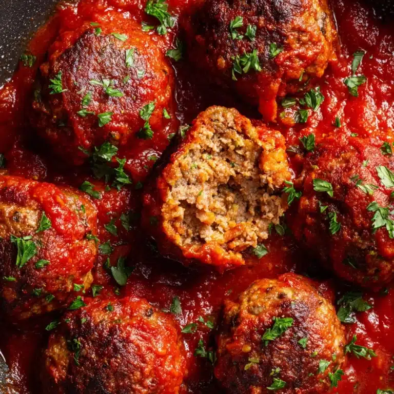 Ground Beef Meatballs in Rich Tomato Sauce Recipe