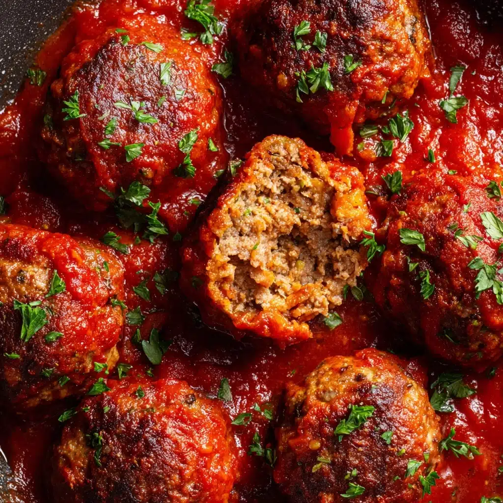 Ground Beef Meatballs in Rich Tomato Sauce Recipe