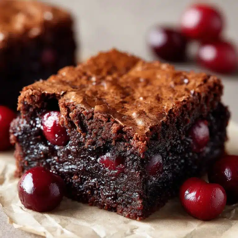Roasted Chocolate Cherry Brownies Recipe