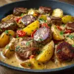 Creamy Smoked Sausage & Potato Crockpot Dinner Recipe