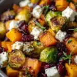 Cranberry-Glazed Roasted Butternut Squash, Brussels Sprouts Recipe