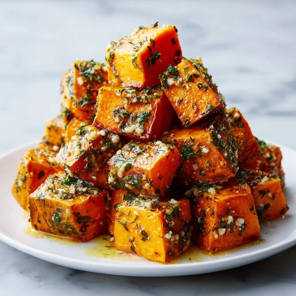 Crispy Baked Sweet Potato Bites Parmesan Herb Butter Recipe - Recipe Image