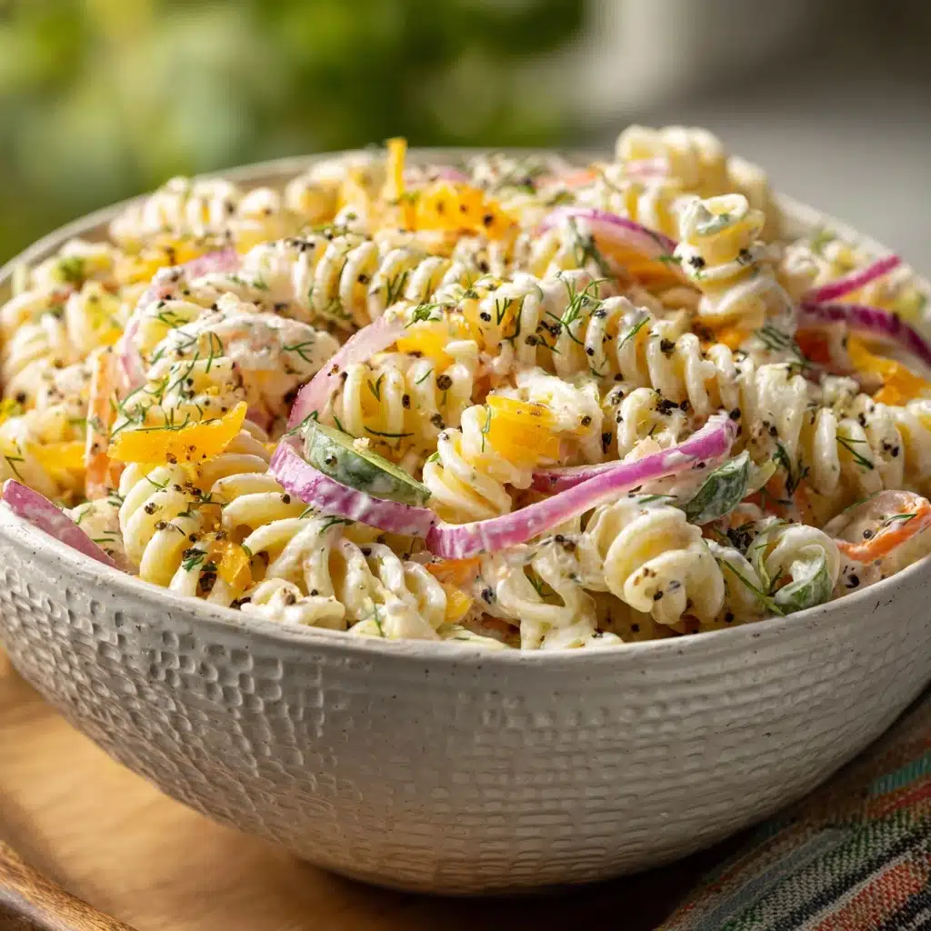 Tangy Dill Pickle Pasta Salad Recipe - Recipe Image