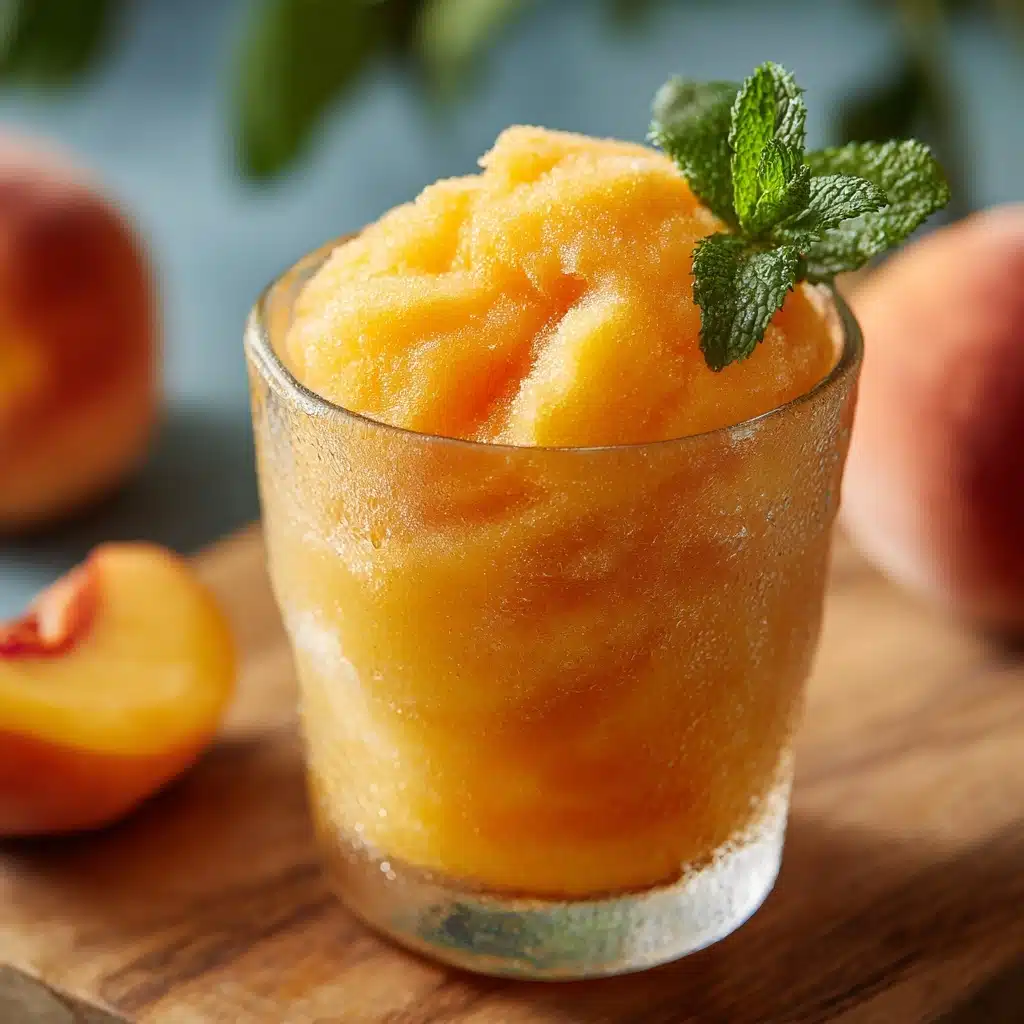Frozen Peach Lemonade Slush Recipe - Recipe Image