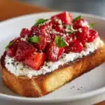 Roasted Strawberry Whipped Ricotta Toast Recipe