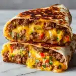Crunchy Cheeseburger Wrap Recipe