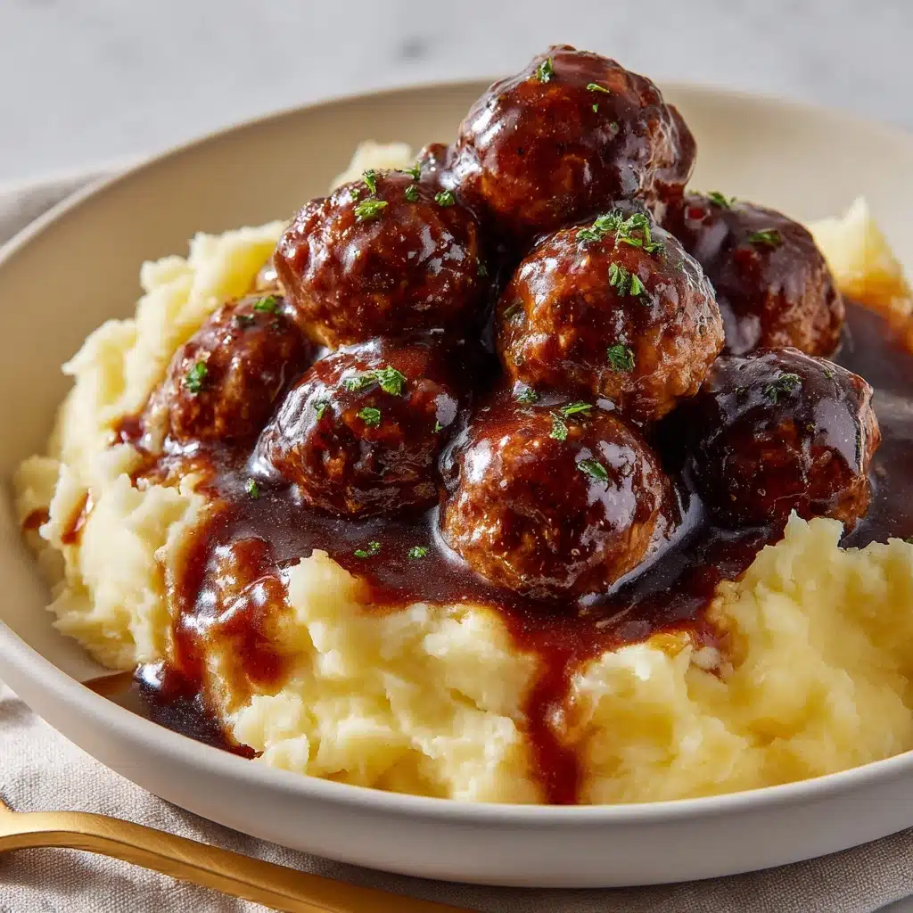 Tasty Slow Cooker Salisbury Steak Meatballs Recipe - Recipe Image