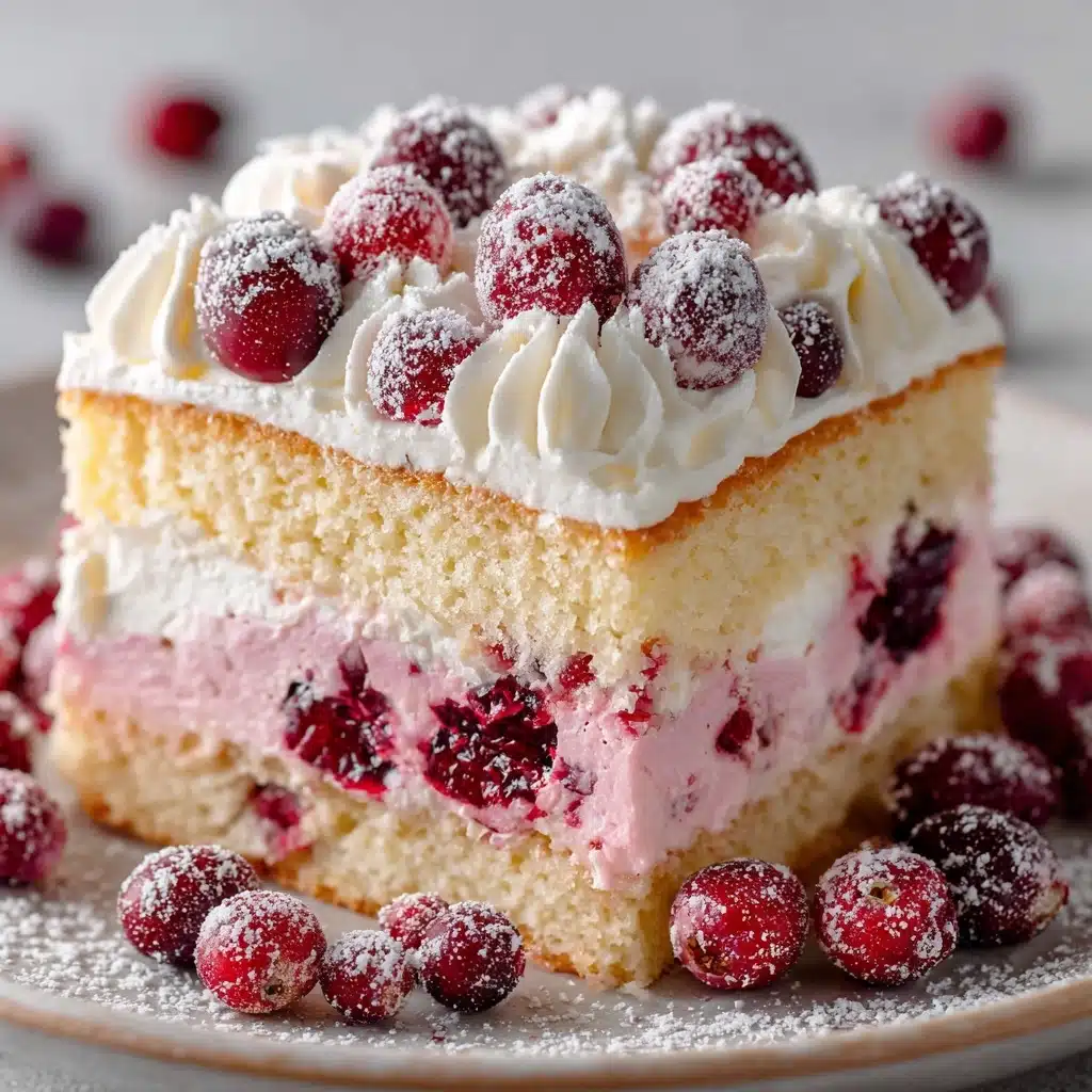 Christmas Cranberry Poke Cake Recipe - Recipe Image