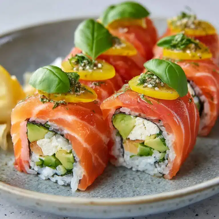 Lemon Basil Salmon Rolls Recipe