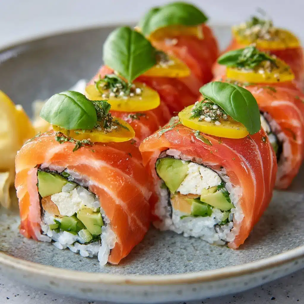Lemon Basil Salmon Rolls Recipe