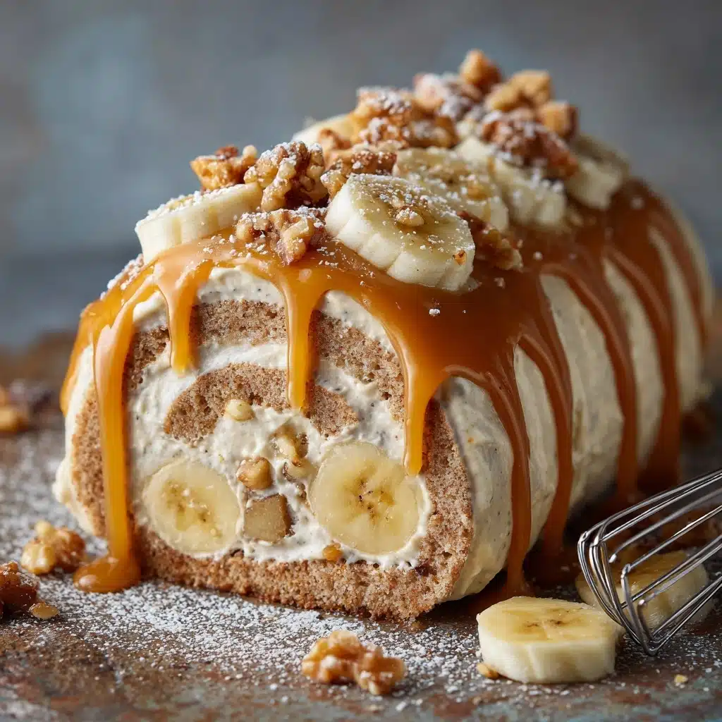 Caramel Banana Cake Roll Recipe - Recipe Image