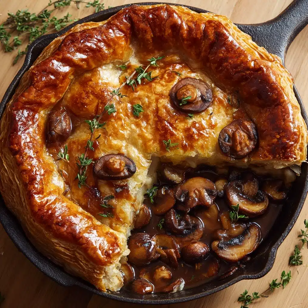 Creamy Mushroom Pot Pie with Flaky Crust Recipe - Recipe Image