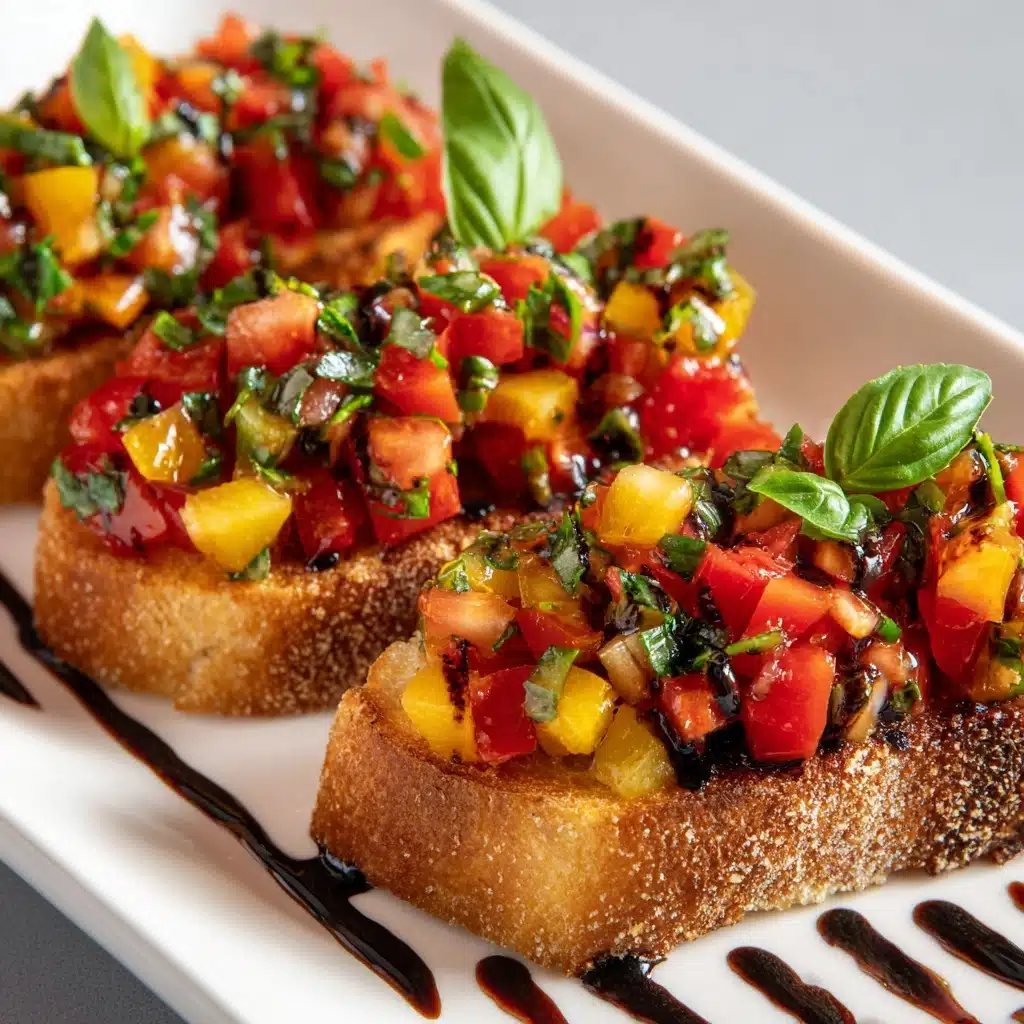 Tomato and Pepper Bruschetta Recipe - Recipe Image