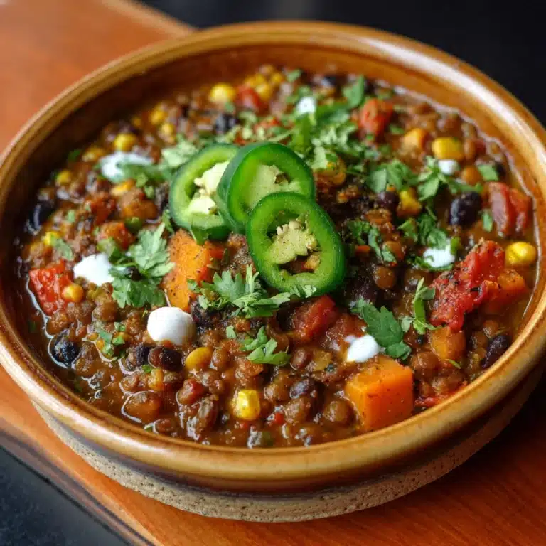 Three-Bean Sweet Potato Chili Recipe