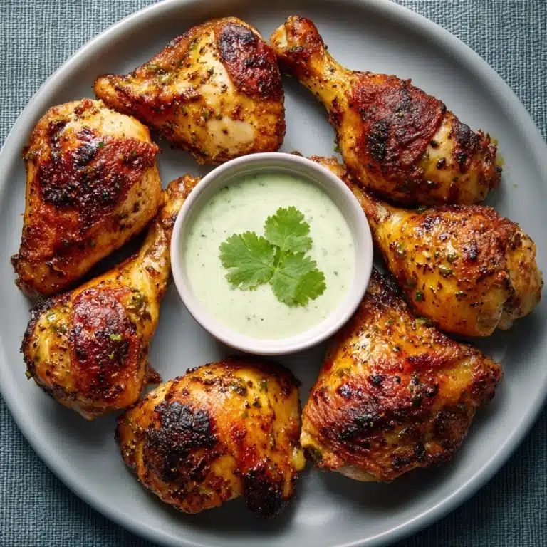 Peruvian-Style Roast Chicken with Green Sauce Recipe