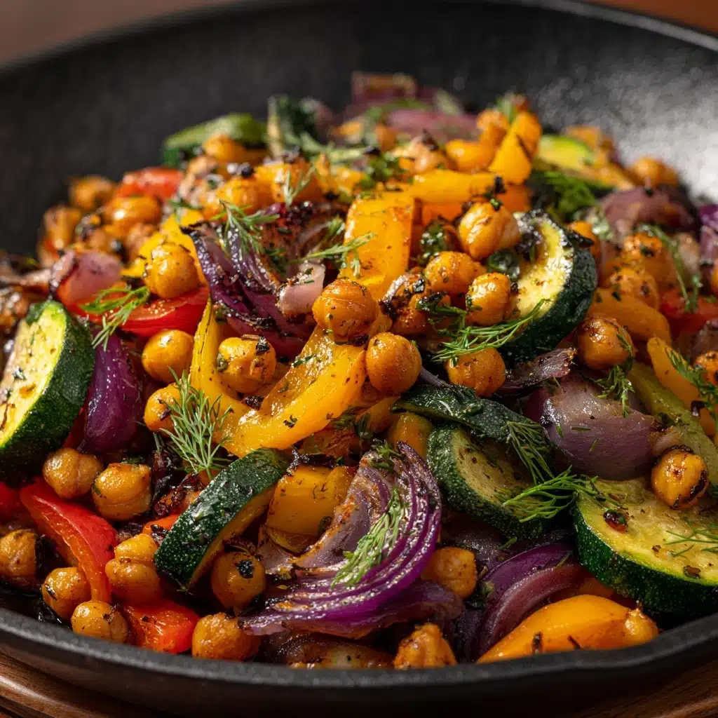 Roasted Veggie and Crispy Chickpea Salad Recipe