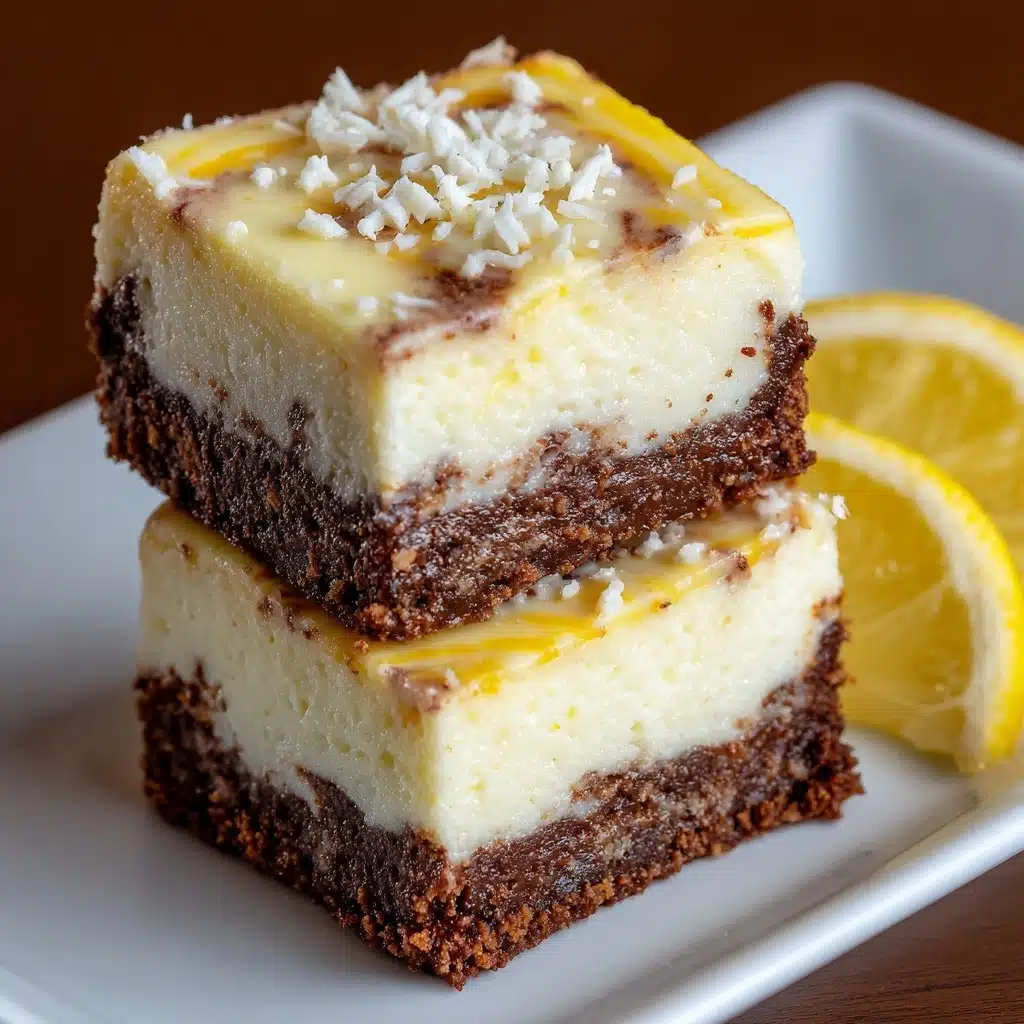 Lemon Cream Cheese Brownies Recipe - Recipe Image