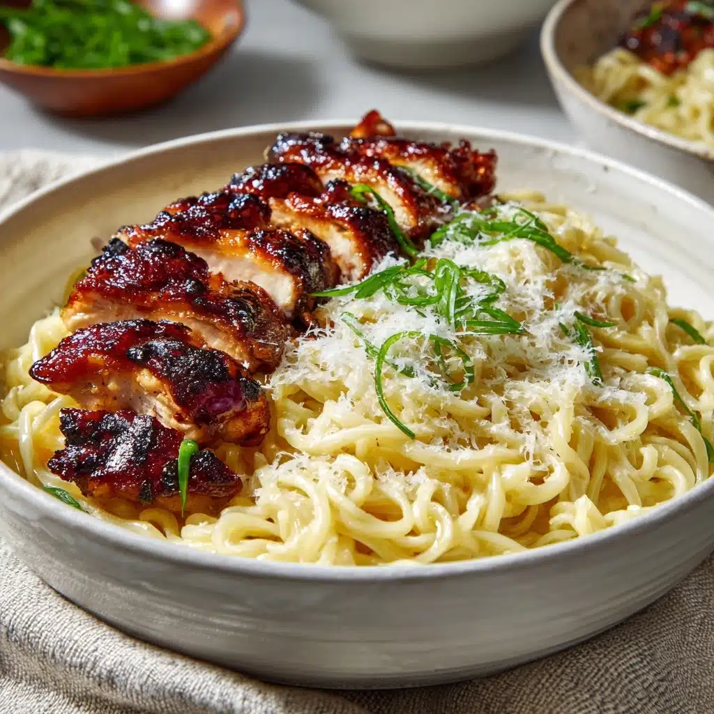 Garlic Noodles with Teriyaki Chicken Recipe - Recipe Image