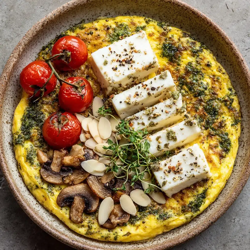 Goat’s Cheese & Pesto Omelette Lunch Bowl Recipe - Recipe Image