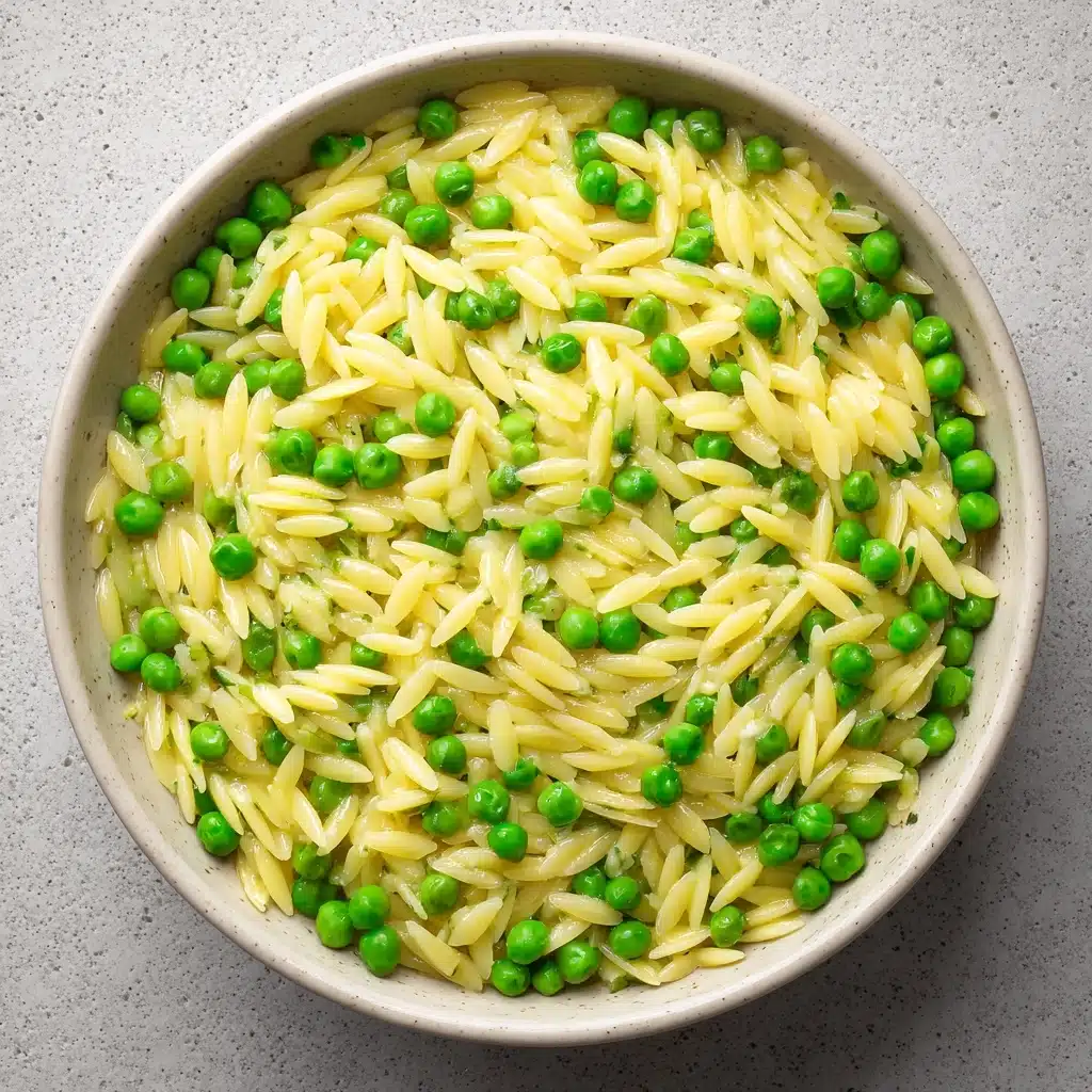 Creamy Parmesan Orzo with Peas Recipe - Recipe Image