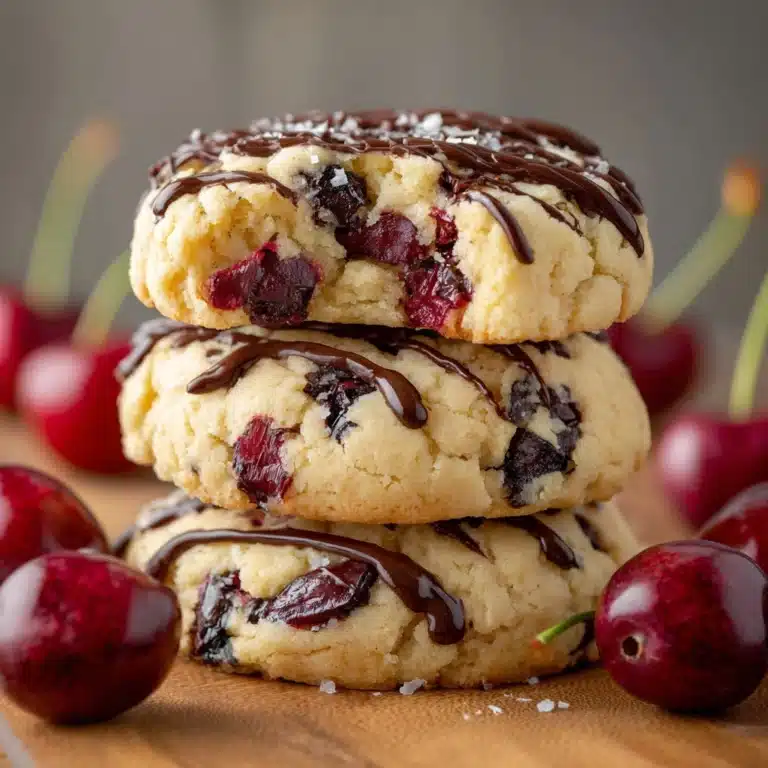 White Chocolate Cherry Shortbread Cookies Recipe