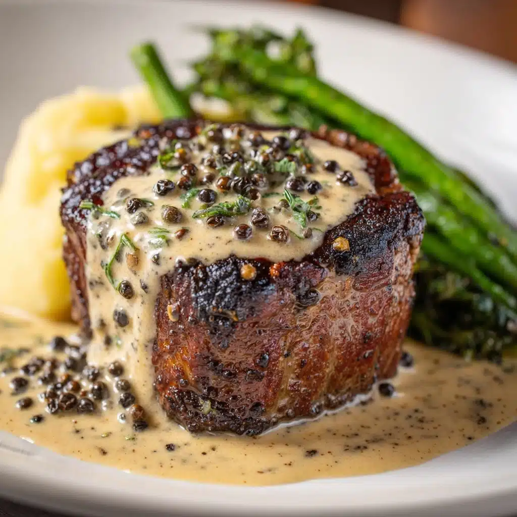 Filet Mignon with Creamy Peppercorn Sauce Recipe