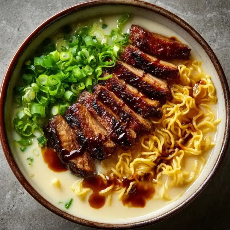 Fiery Chicken Ramen with Creamy Garlic Sauce Recipe