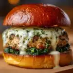 White Cheddar & Spinach Chicken Burgers Recipe