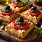 Tomato, Black Olive, and Ricotta Puff Tarts Recipe