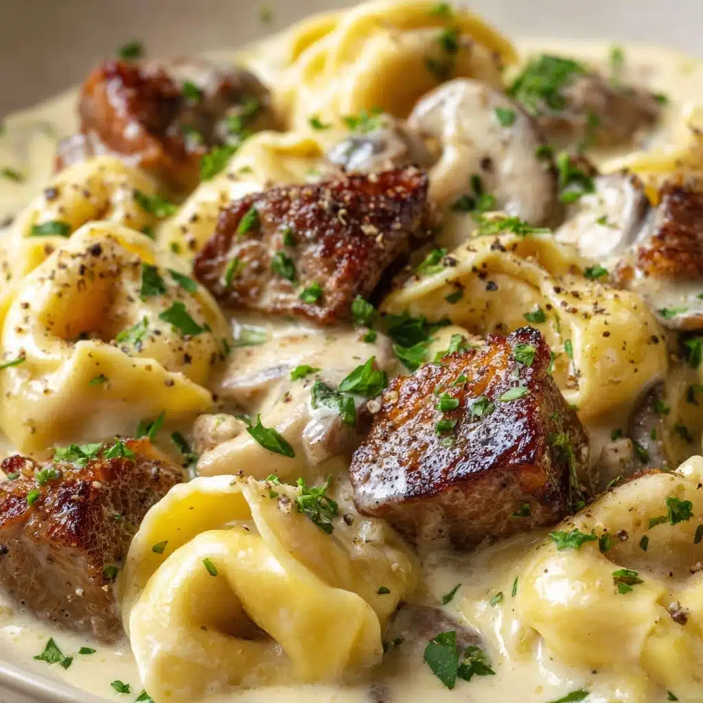 Beef Tortellini Alfredo Recipe - Recipe Image