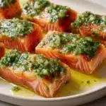 Olive Oil Poached Salmon with Herb Vinaigrette Recipe