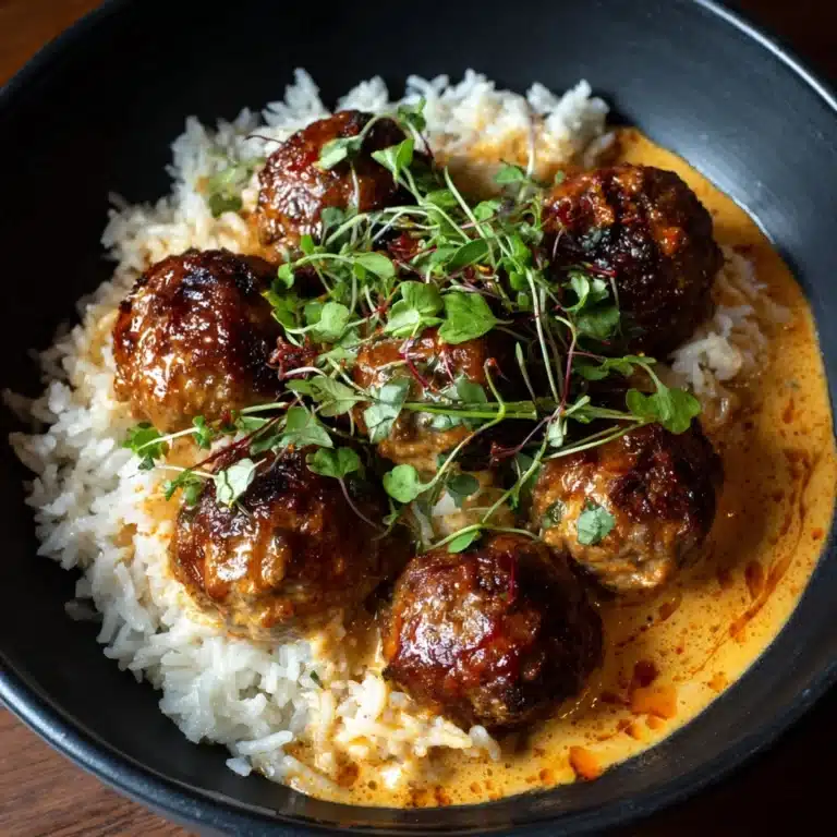 Creamy Coconut Gochujang Chicken Meatballs Recipe