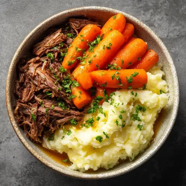 Slow Cooker Garlic Herb Pot Roast Recipe