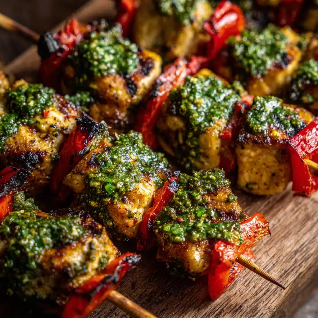 Chicken Pesto Kabobs Recipe - Recipe Image