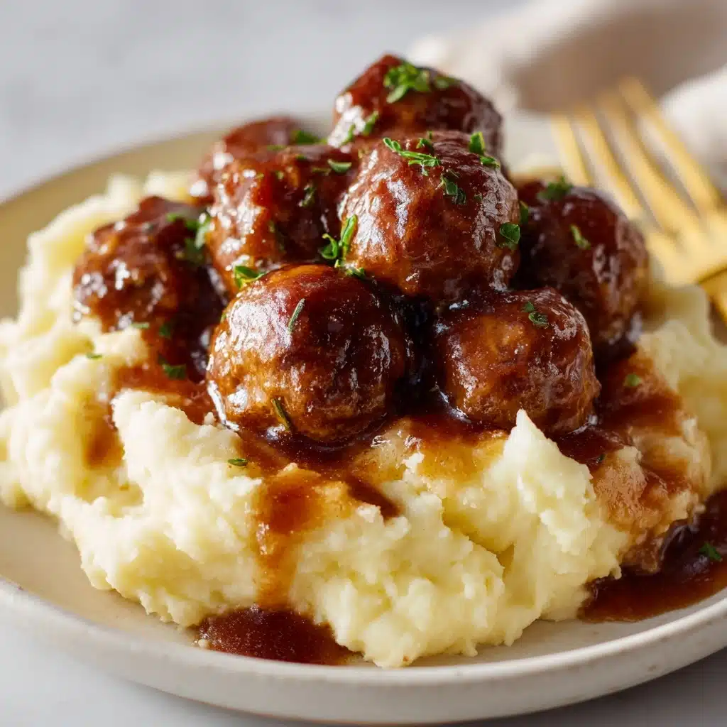 Tasty Slow Cooker Salisbury Steak Meatballs Recipe