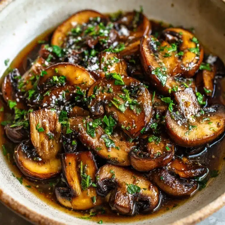 Garlic Butter Roasted Mushrooms Recipe