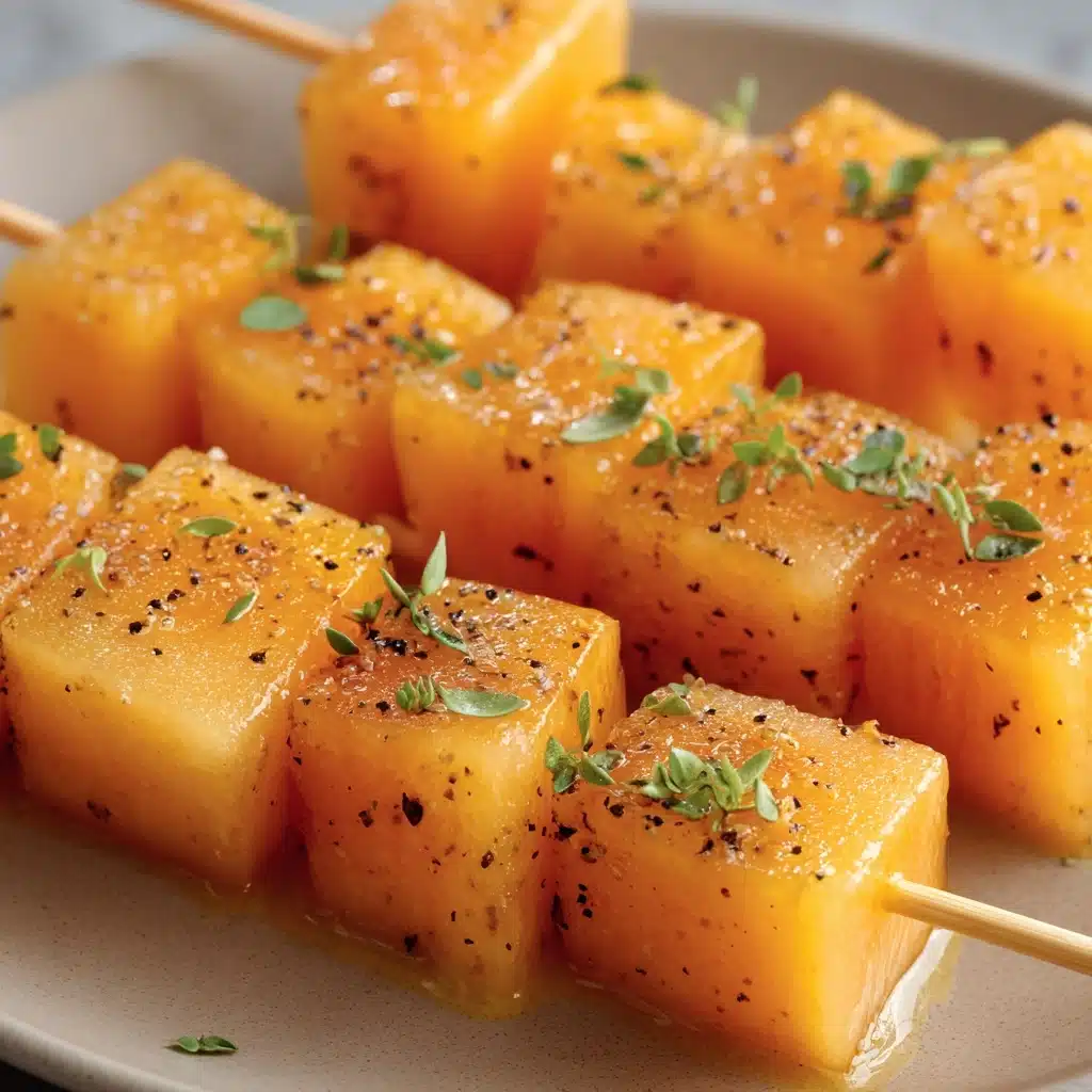 Skewered Cantaloupe Recipe