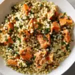 Herbed Pearl Couscous and Salmon Recipe