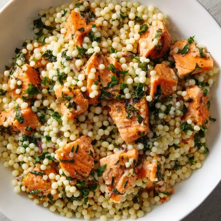 Herbed Pearl Couscous and Salmon Recipe