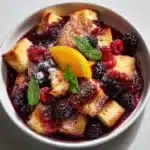Wild Berry Bread Pudding with Orange Sauce Recipe