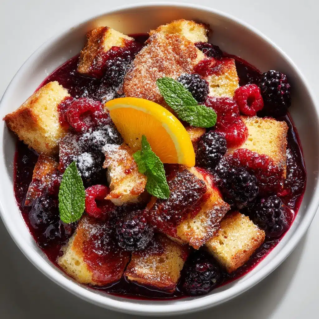 Wild Berry Bread Pudding with Orange Sauce Recipe