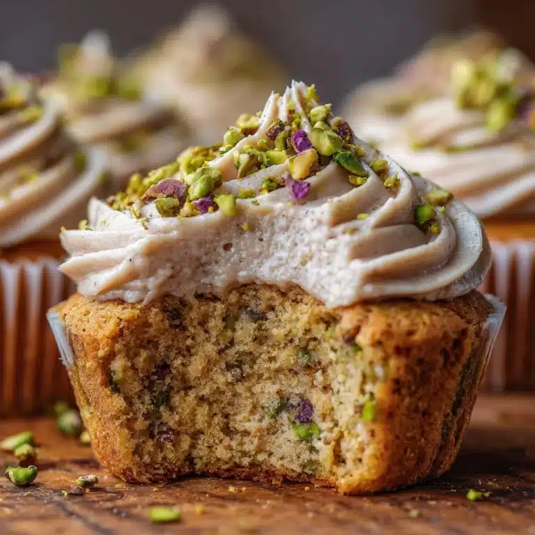 Caramel Pistachio Cupcakes Recipe