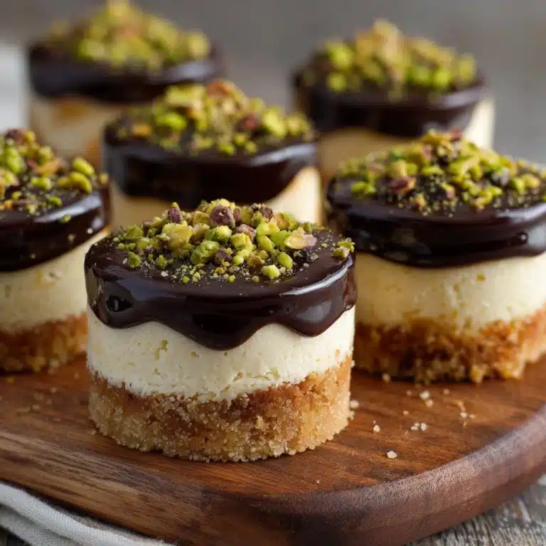 Mini Pistachio and Coffee Cheesecakes Recipe