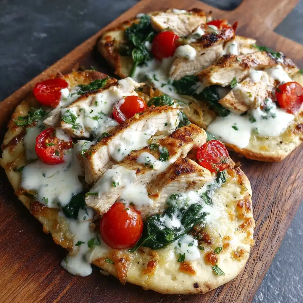 Tzatziki Chicken & Veggie Naan Pizza Recipe - Recipe Image