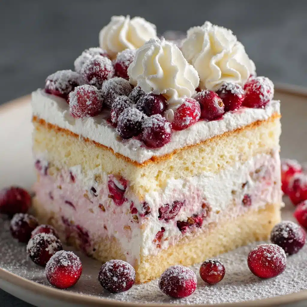 Christmas Cranberry Poke Cake Recipe - Recipe Image