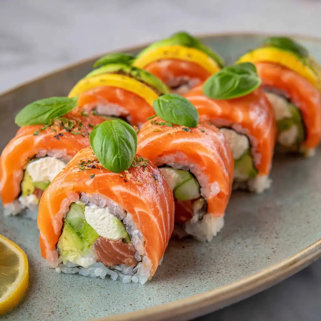 Lemon Basil Salmon Rolls Recipe - Recipe Image