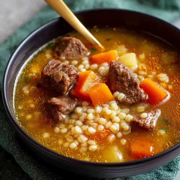 Easy Beef Barley Soup Recipe