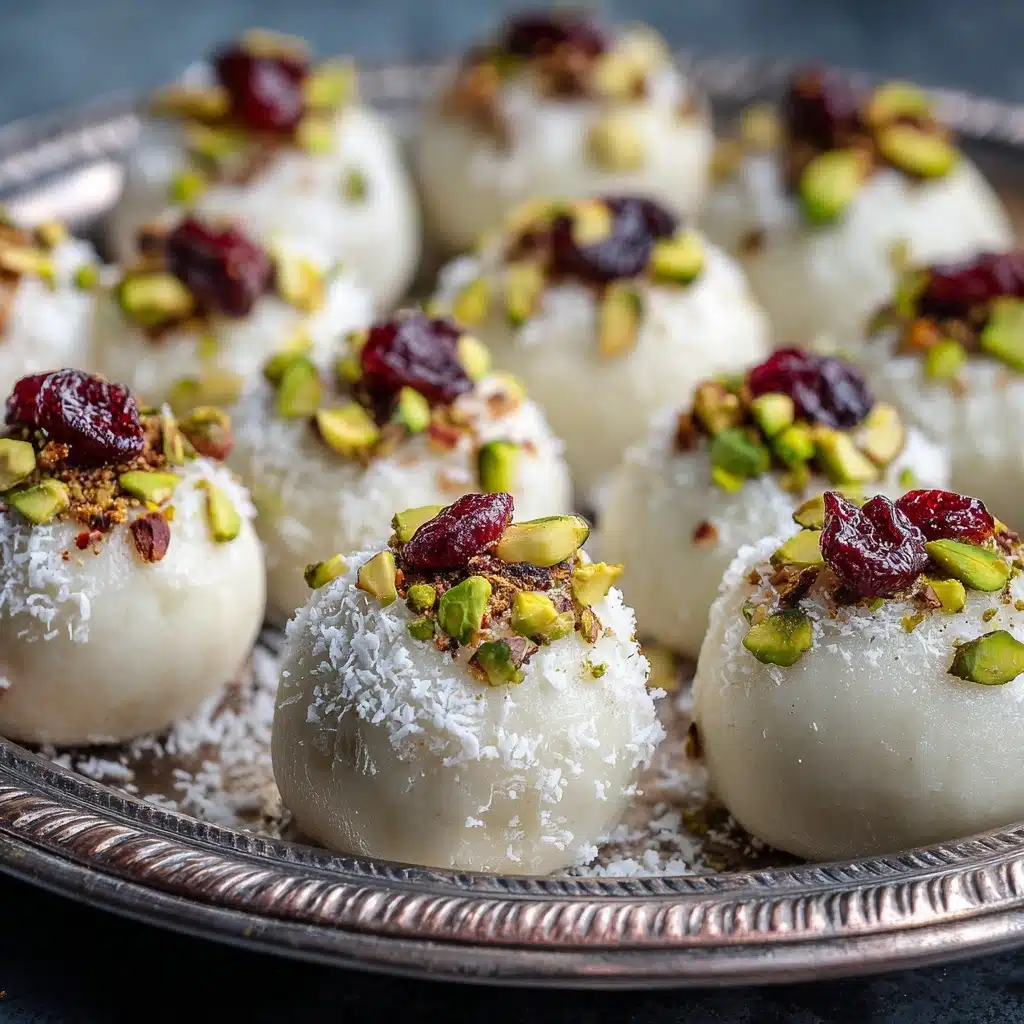 Cranberry Pistachio White Chocolate Truffles Recipe