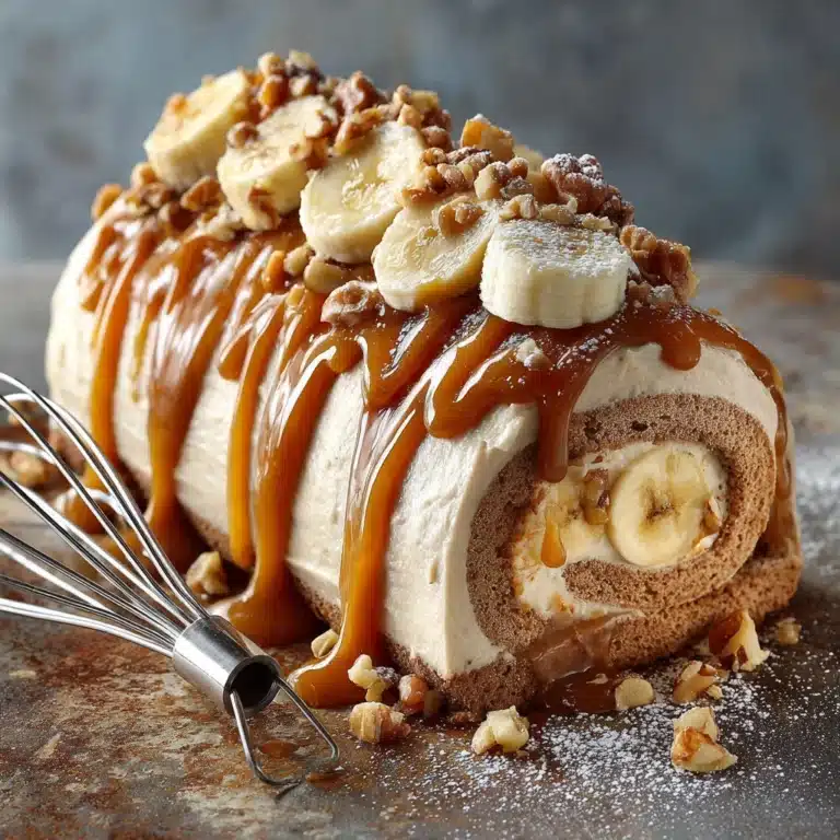 Caramel Banana Cake Roll Recipe