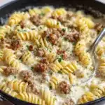 Stovetop Creamy Ground Beef Pasta Recipe